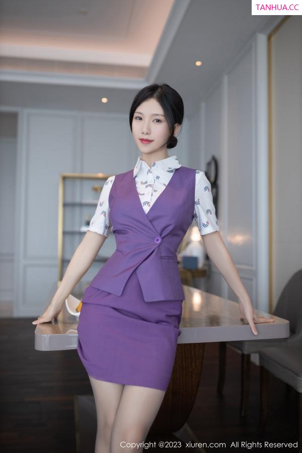 陈若依 抖娘利世 [XiuRen]高清写真图 2023.01.04 No.6084 利世 空姐制服第9张图片